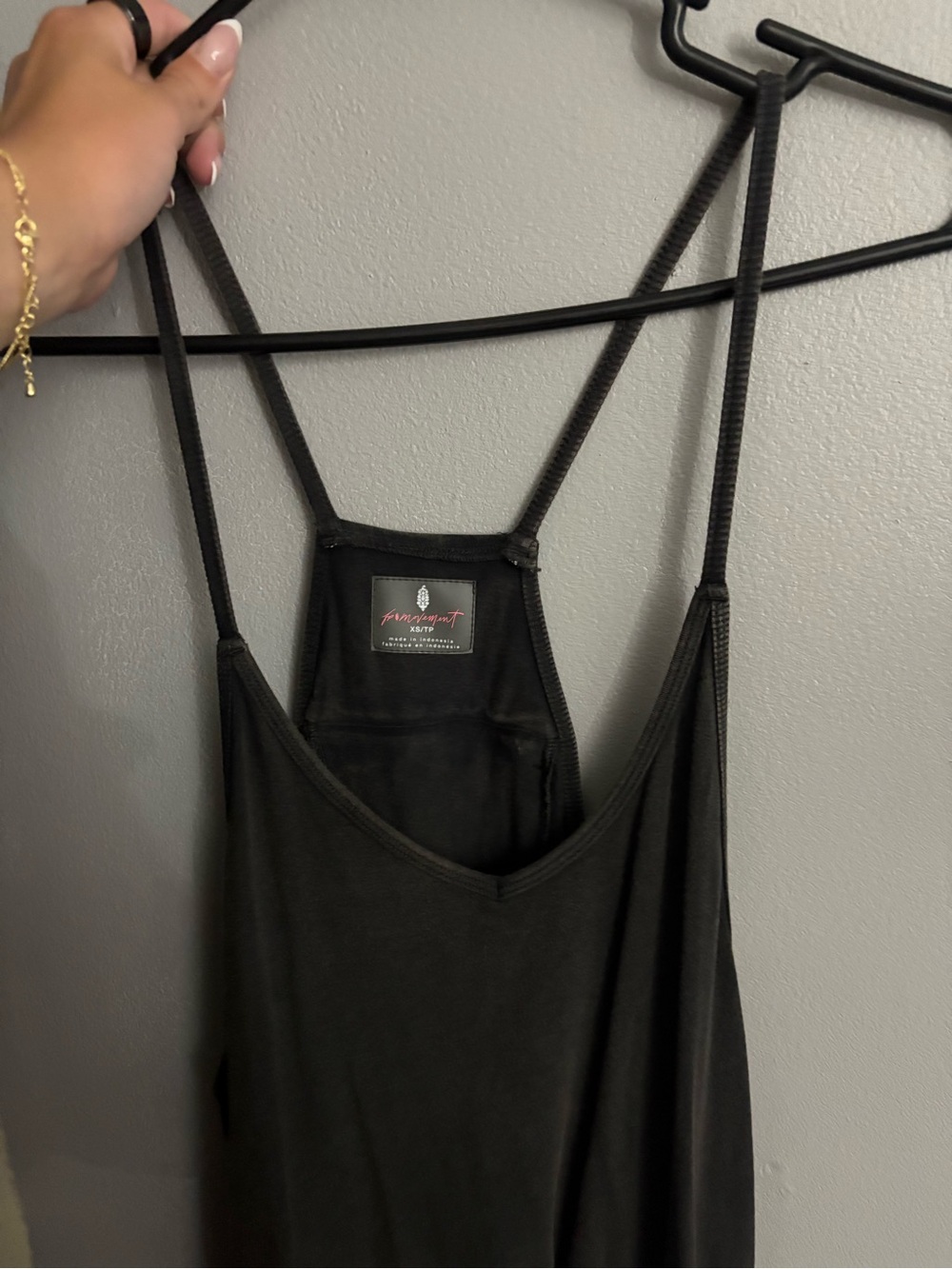 Free People Black Double-Strap Camisole